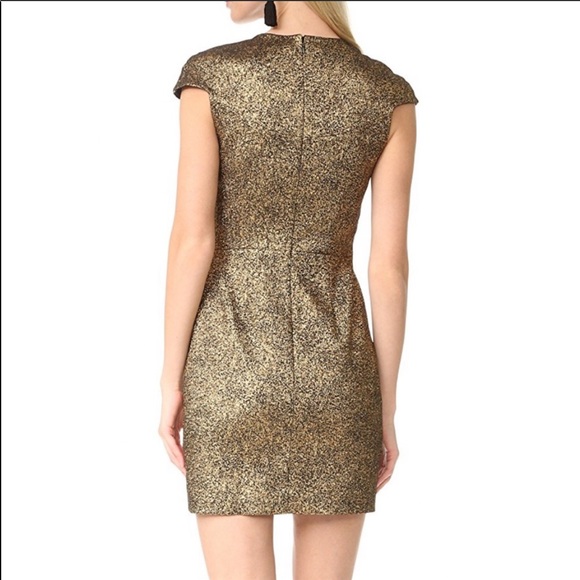NWT Diane Von Furstenberg Hadlie Gold Dress, 14 - Picture 2 of 13